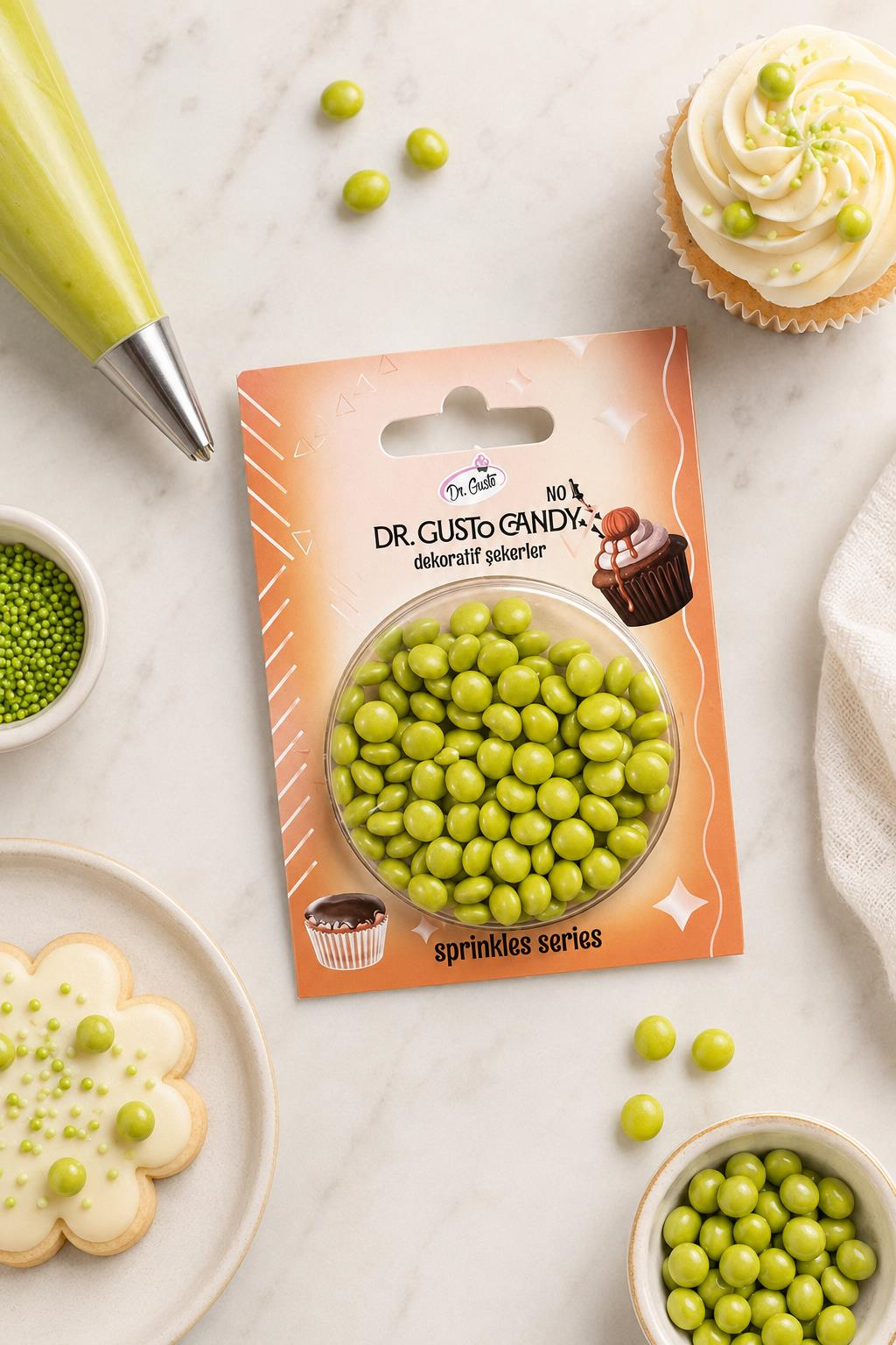 Dr. GustoDr. Gusto Sarı Bonbon Draje Pasta Süsleme Şekeri