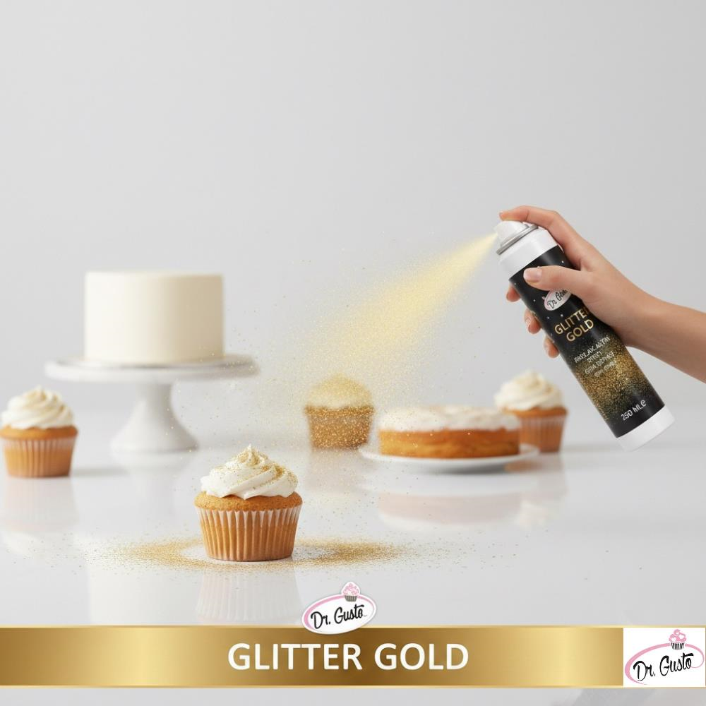 DR.GUSTO 250 ML SPREY BOYA GLITTER ALTIN