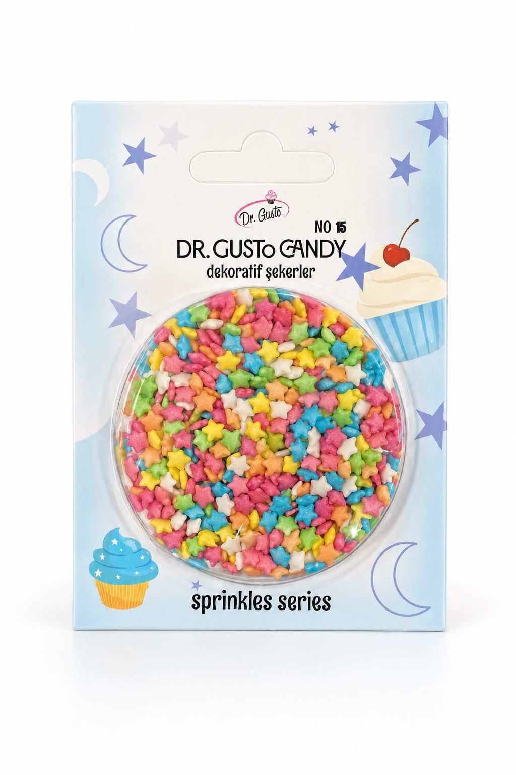 Dr. GustoDr. Gusto Minik Yıldız Renkli Mix Pasta Süsleme Şekeri