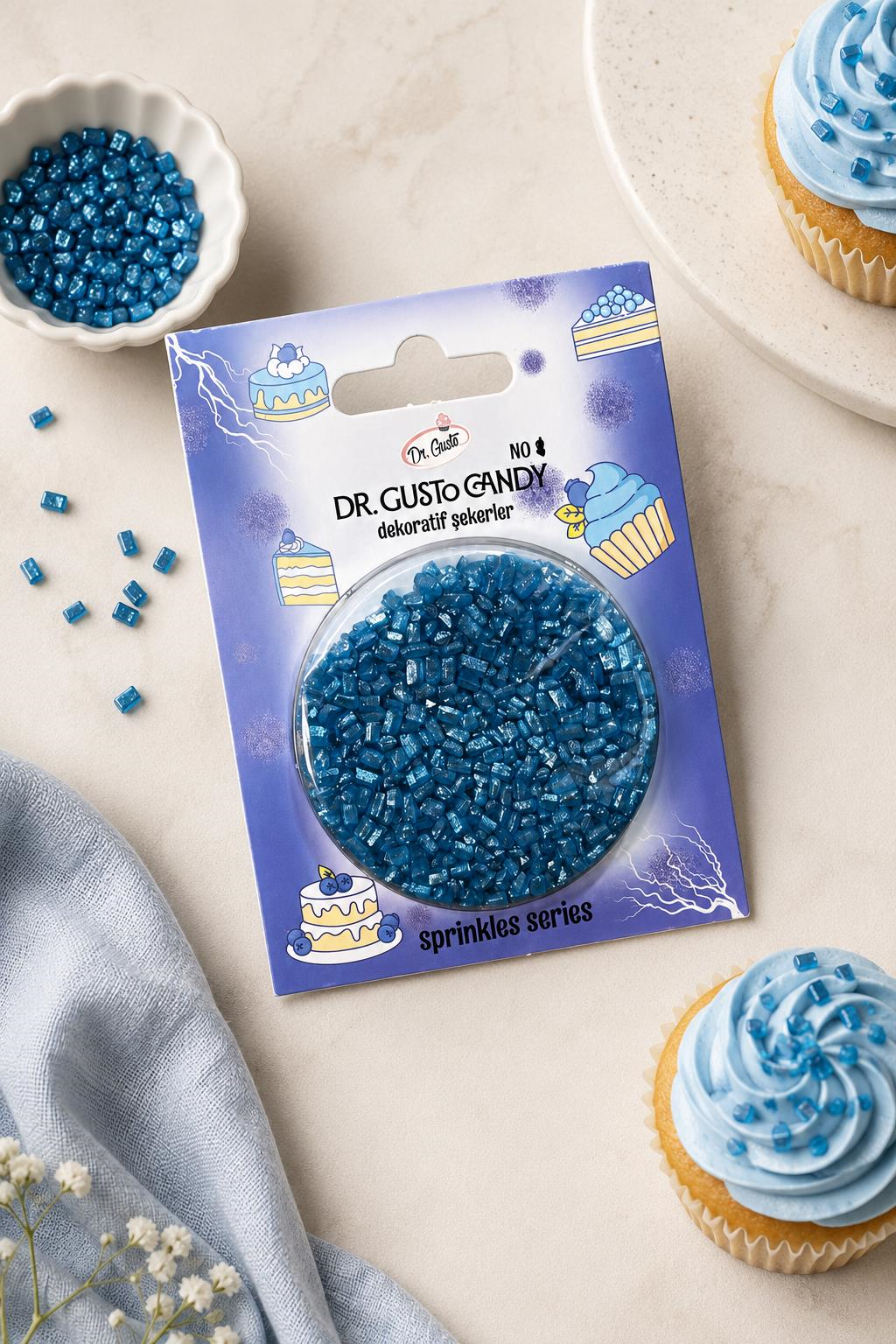 Dr. GustoDr. Gusto Mavi Sanding Candy Pasta Süsleme Şekeri