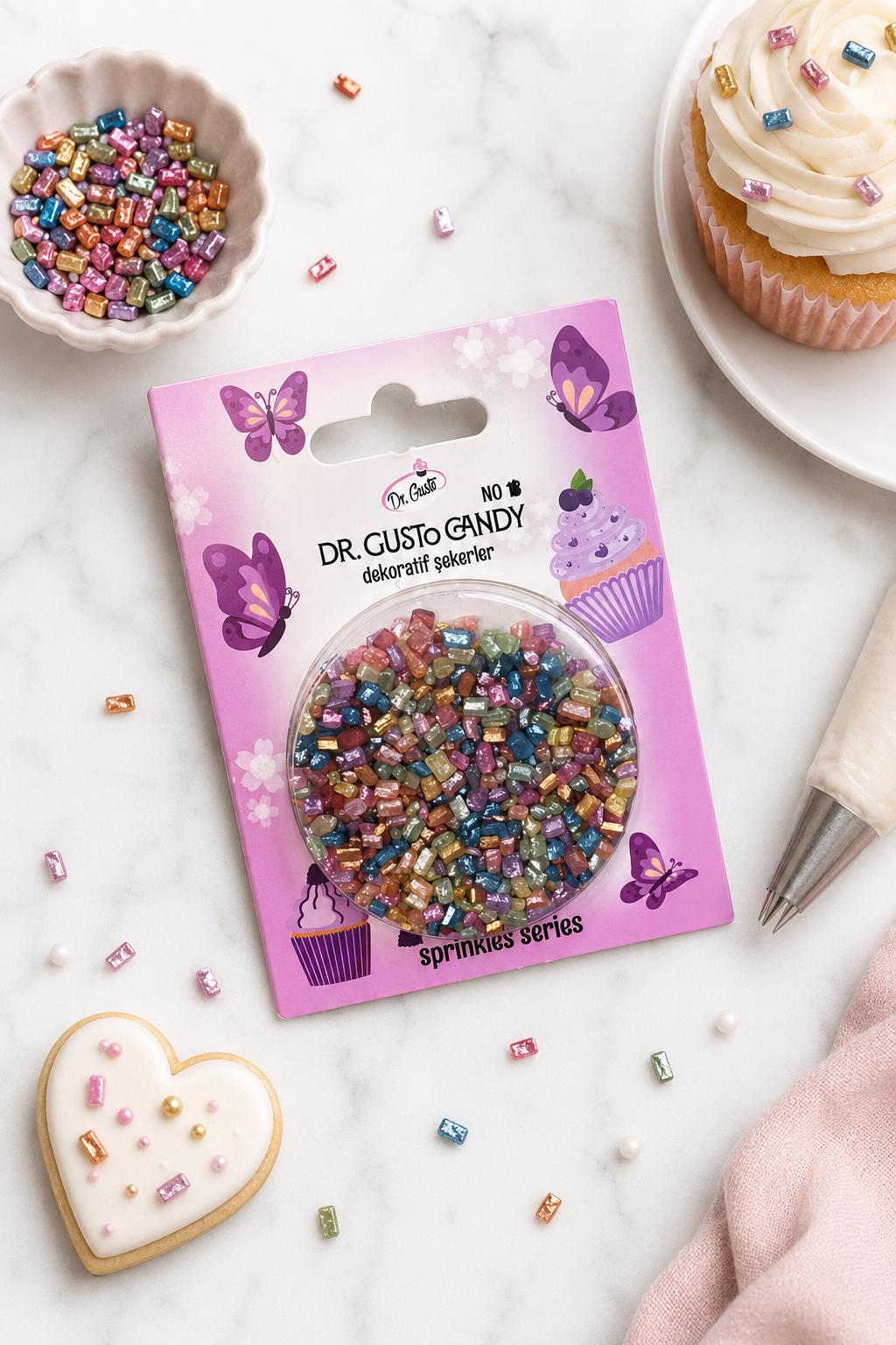 Dr. GustoDr. Gusto Karışık Renkli Sanding Candy Pasta Süsleme Şekeri