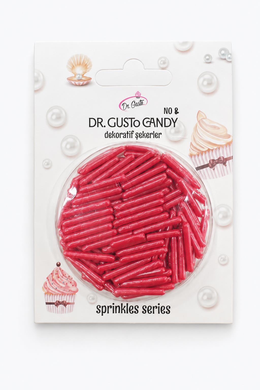 Dr. GustoDr. Gusto Kırmızı Spagetti Şekilli Pasta Süsleme Şekeri