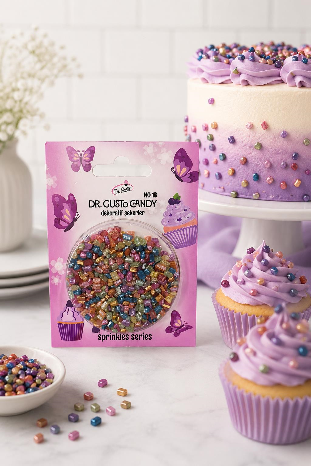 Dr. GustoDr. Gusto Karışık Renkli Sanding Candy Pasta Süsleme Şekeri