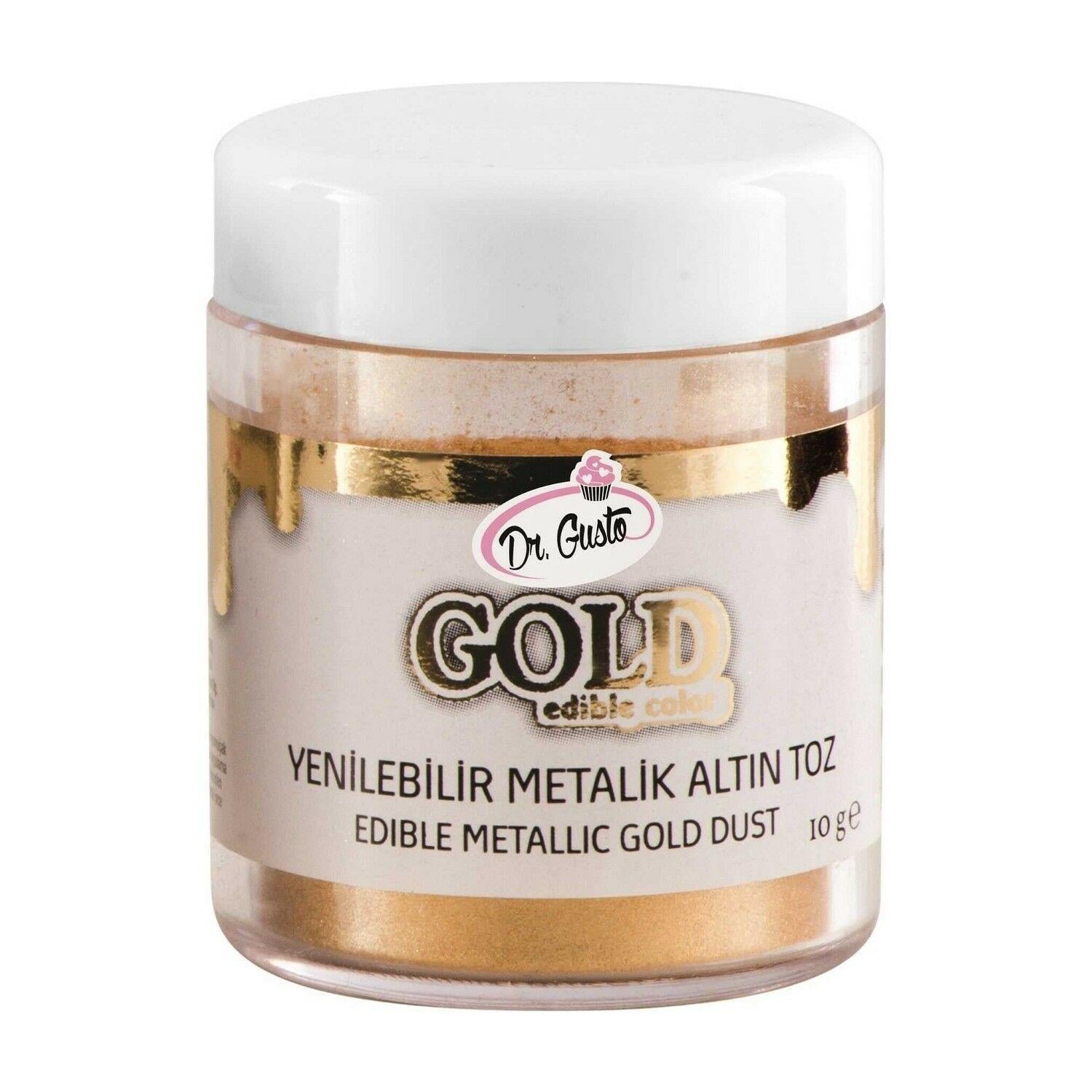 Dr Gusto Yenilebilir Metalik Toz Altın Gıda Boyası 10 gr