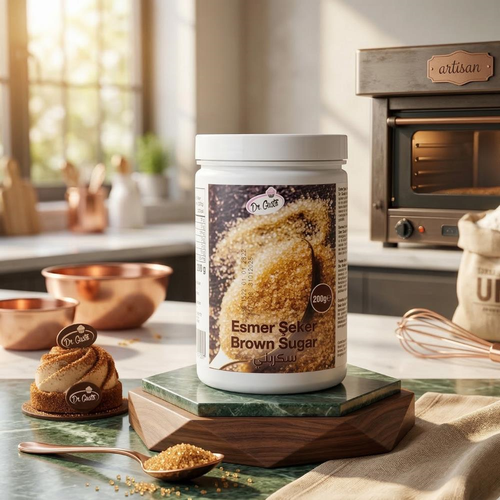 Esmer Şeker 200 GR – Pastacılık ve Tatlı Tarifleri İçin Doğal Aromalı Kahverengi Şeker
