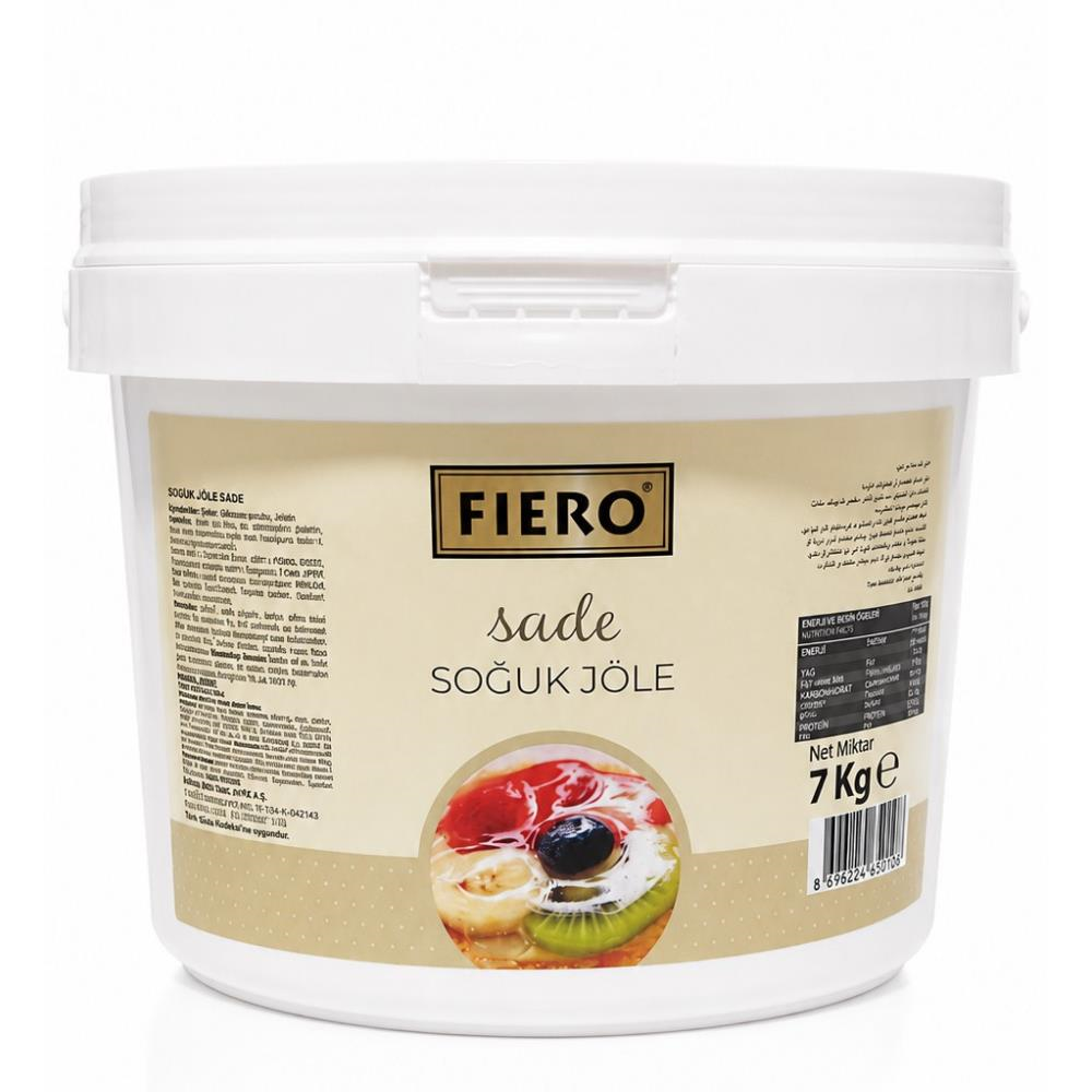 Fiero Soğuk Jöle Sade 7 KG – Pasta, Cheesecake ve Tatlılar İçin Profesyonel Parlak Pasta Jölesi