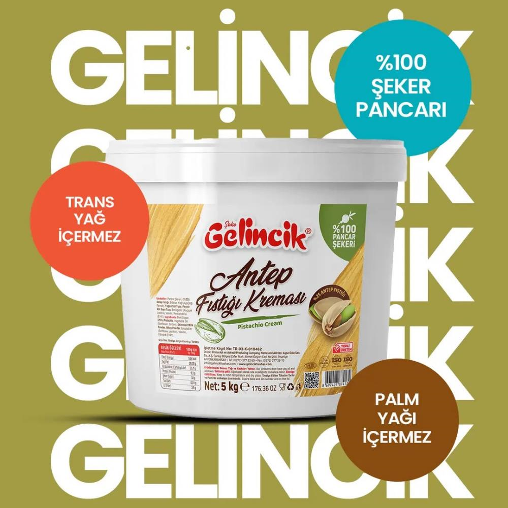 Gelincik Antep Fıstığı Kreması 5 Kg