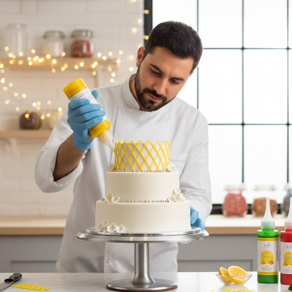 Glazür Cookie Icing Sarı 150 GR – Kurabiye, Cupcake ve Pasta İçin Kullanıma Hazır Şeker Glazürü