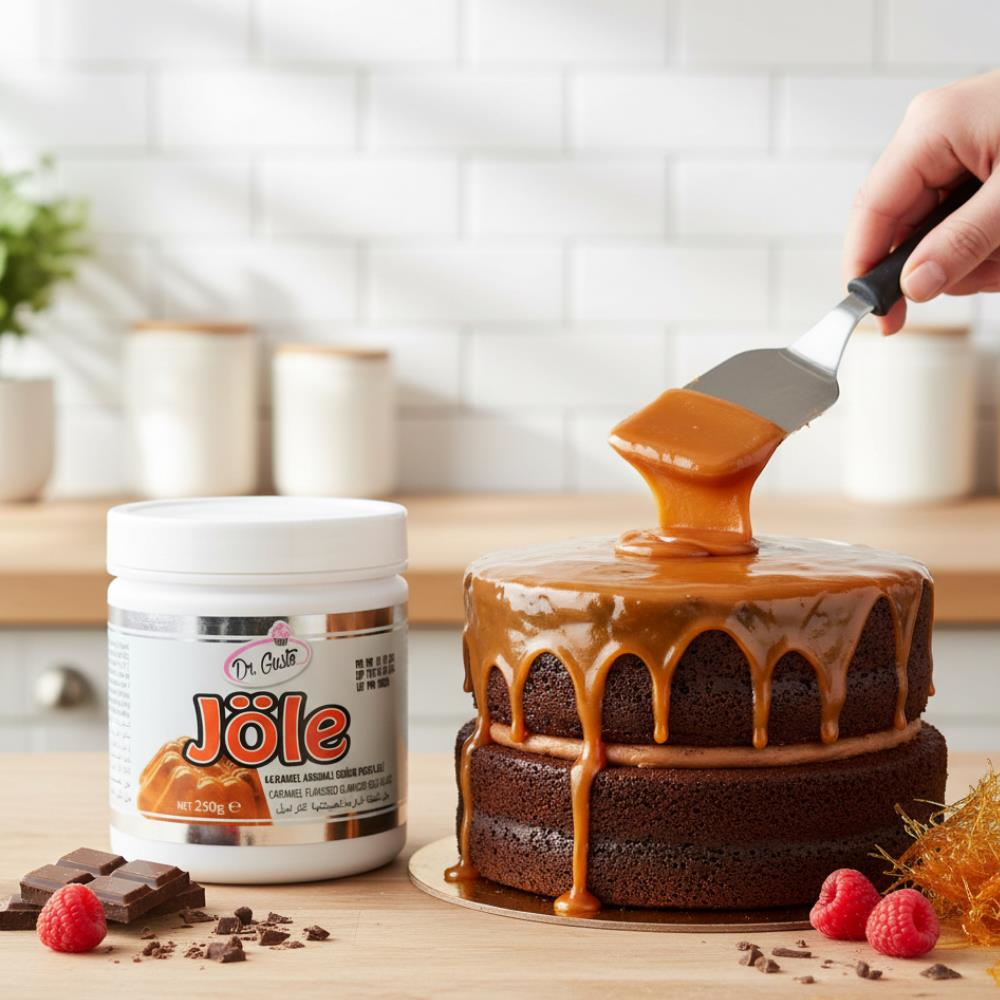 Karamelli Jöle 250 g – Pasta, Tatlı ve Cheesecake Üzeri Parlak Kaplama Sosu