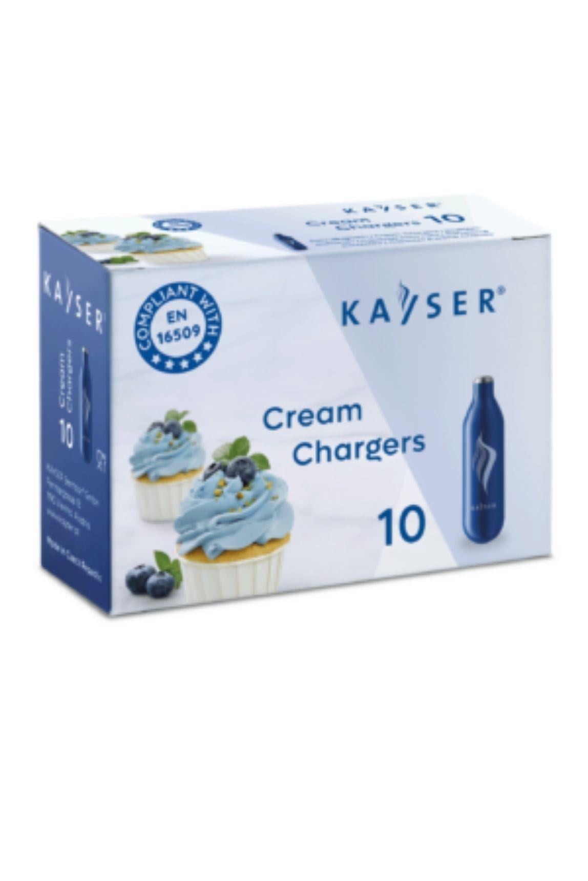 KAYSER Orijinal N2O Krem Şanti Sifonu Kartuşu 10'lu Paket - Profesyonel ve Ev Tipi Şanti Tüpü