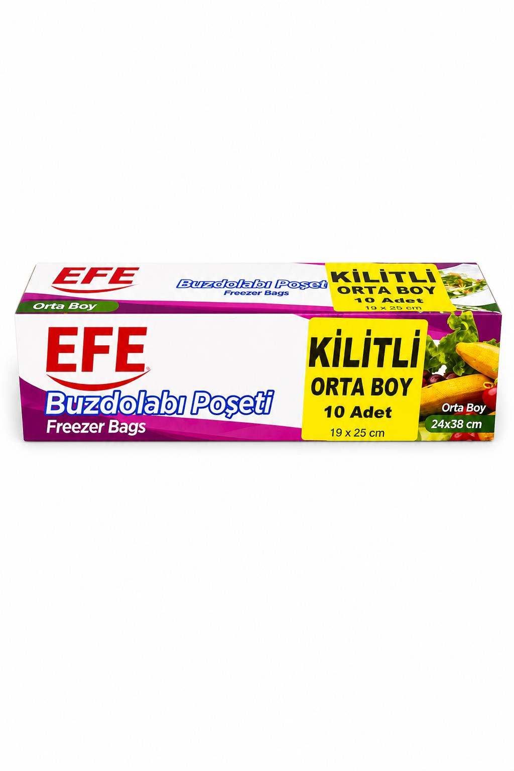 Efe PastacılıkKilitli Buzdolabı Poşeti Orta Boy 10’lu