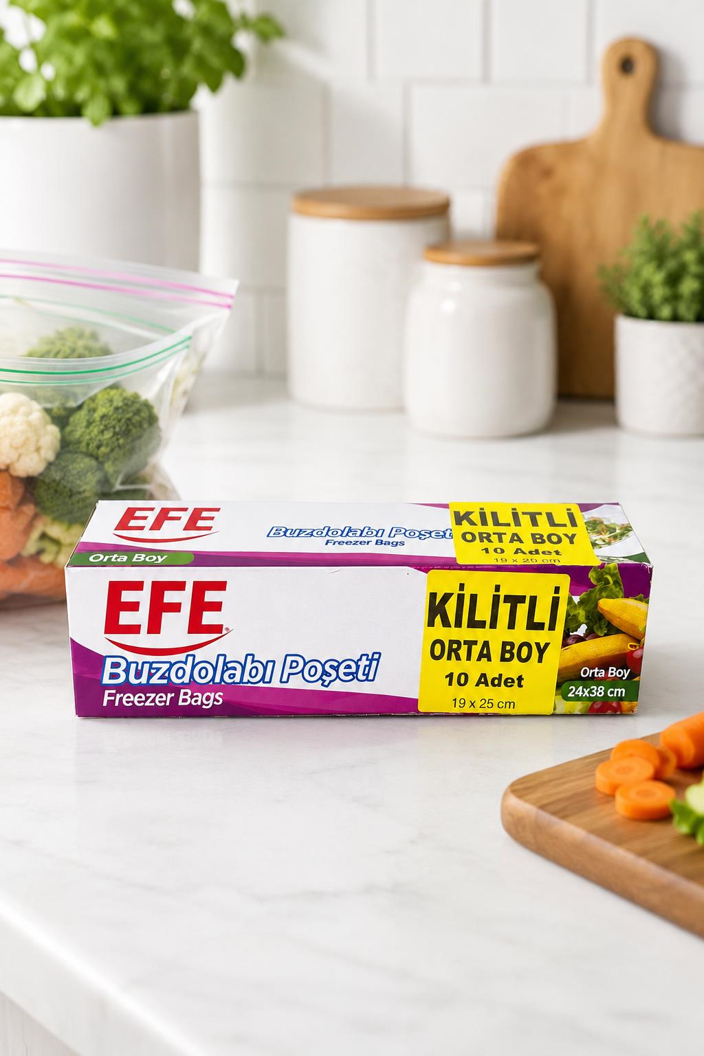 Efe PastacılıkKilitli Buzdolabı Poşeti Orta Boy 10’lu
