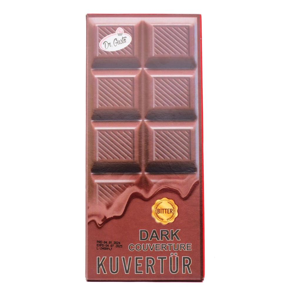 Kuvertür Mini Çikolata Bitter 200 g – Dr. Gusto | Kaplama, Ganaj ve Dolgu İçin Yoğun Bitter