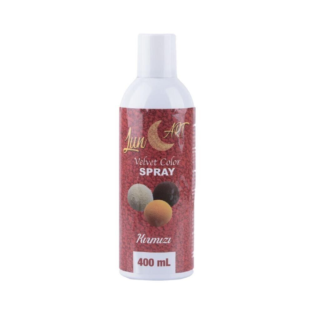 Lunart Sprey Kadife ( Velvet ) Kırmızı Boya 400 Ml