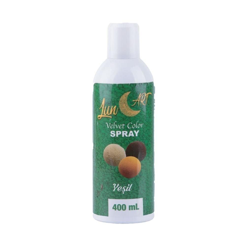 Lunart Sprey Kadife ( Velvet ) Yeşil Boya 400 Ml
