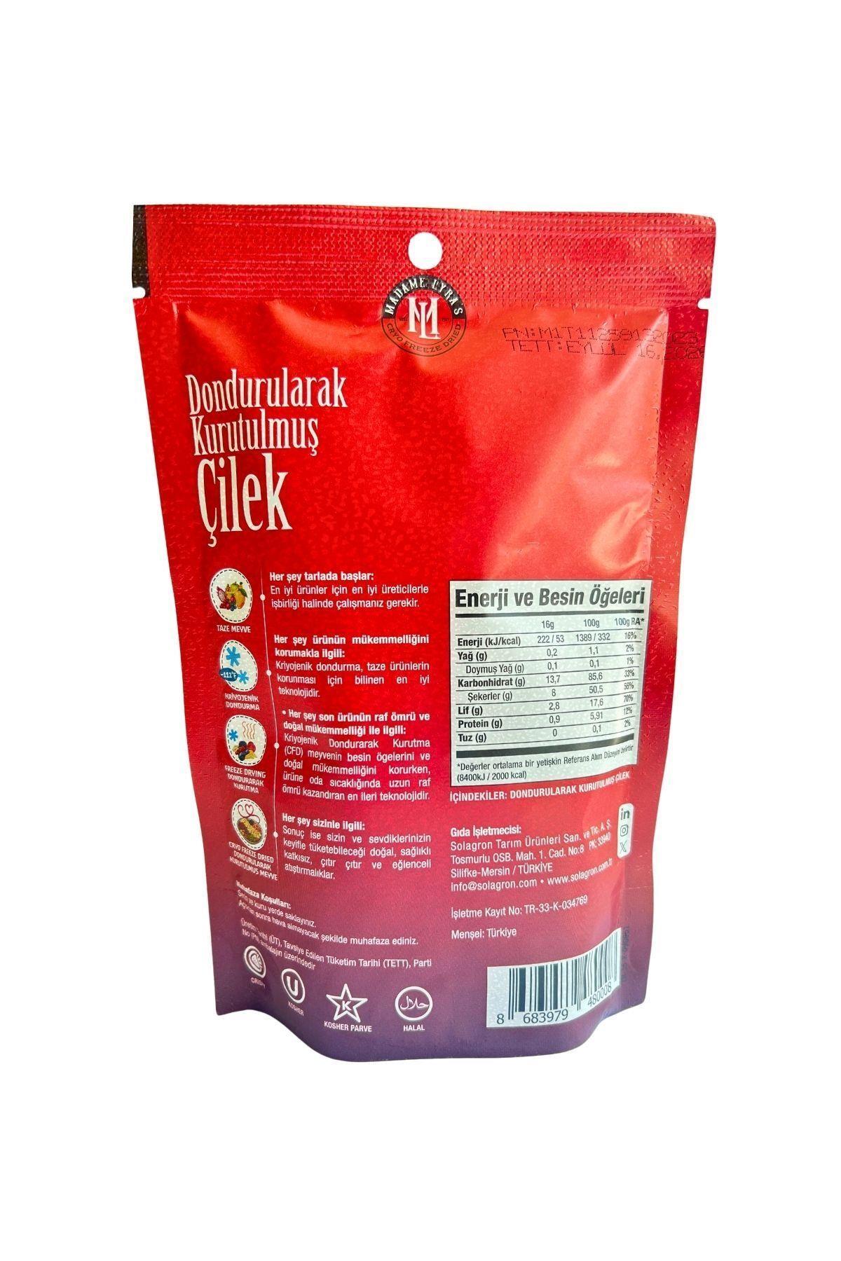 Madame Lyras Freeze Dry Tüm Çilek 16 Gr