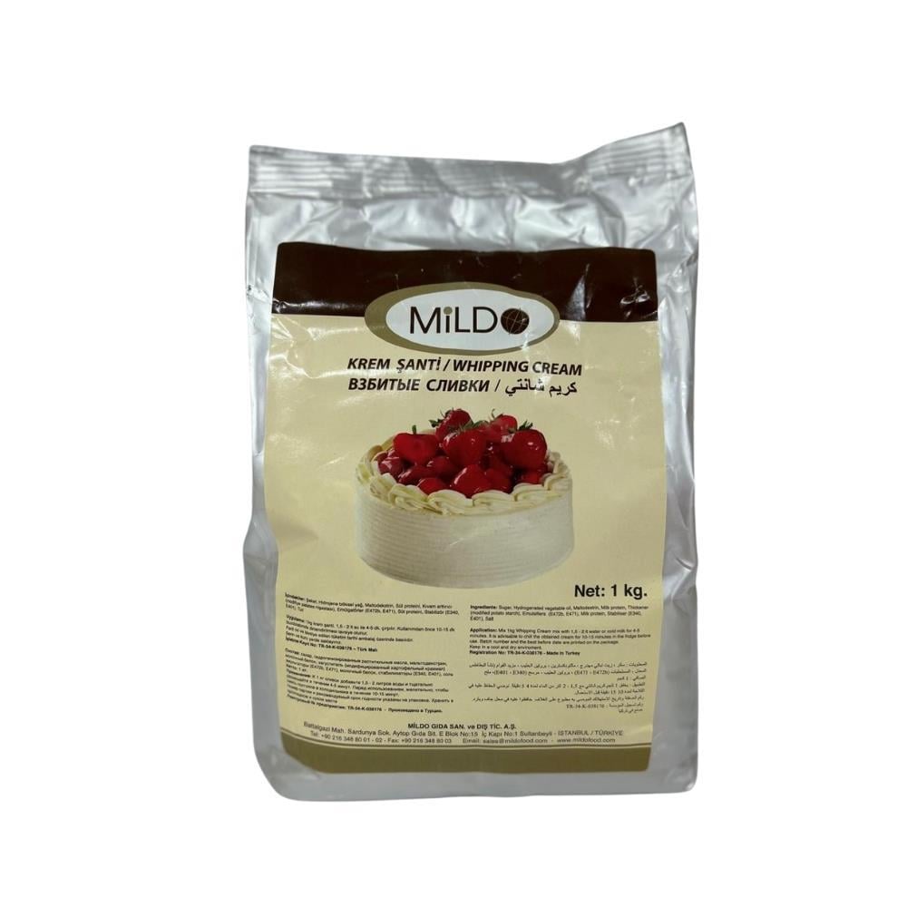 Mildo Krem Şanti Toz 1 kg – Hazır Toz Şekerli Krem Şanti