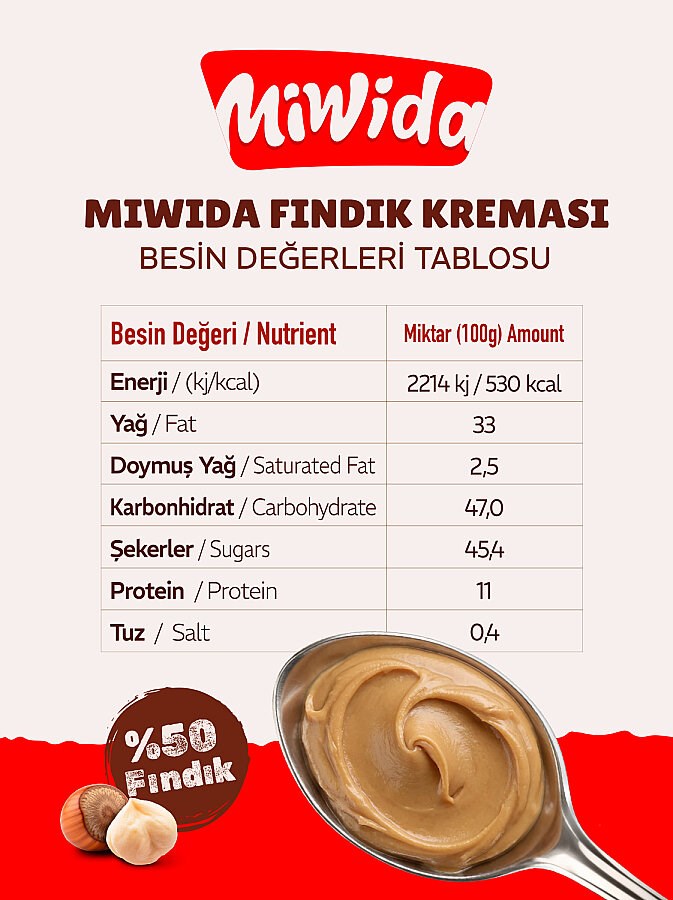MİWİDA Fındık Kreması 350 G