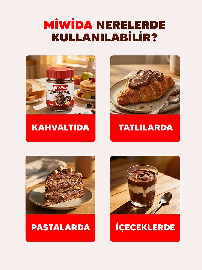 MİWİDA Kakaolu Fındık Kreması 350 G