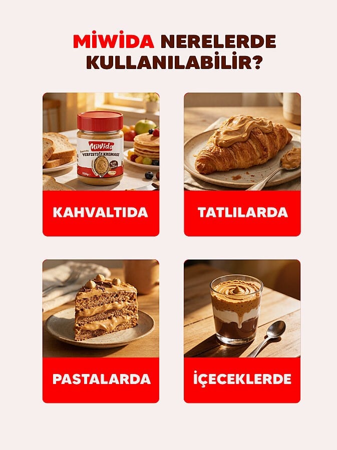 MİWİDA Parçacıklı Yer Fıstığı Kreması 350 G
