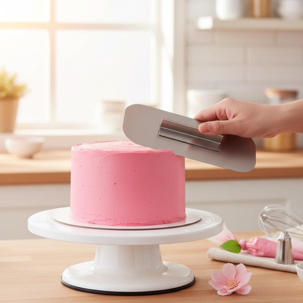 Paslanmaz Çelik Pasta Ütüsü – Pasta Düzeltme ve Pürüzsüz Kaplama Aparatı 15 Cm
