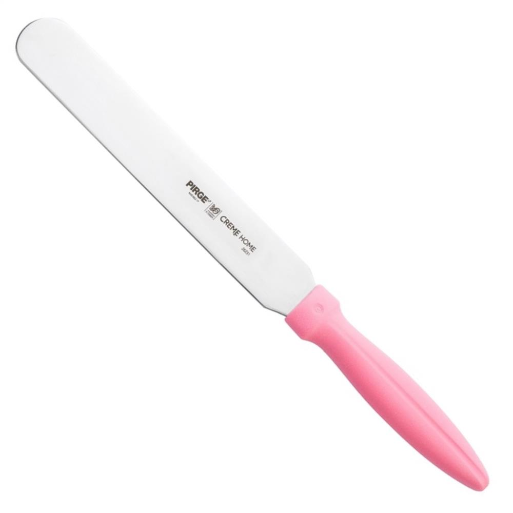 Pasta Paleti 20 CM Pembe – Paslanmaz Çelik Pasta Spatulası ve Krema Sürme Aparatı