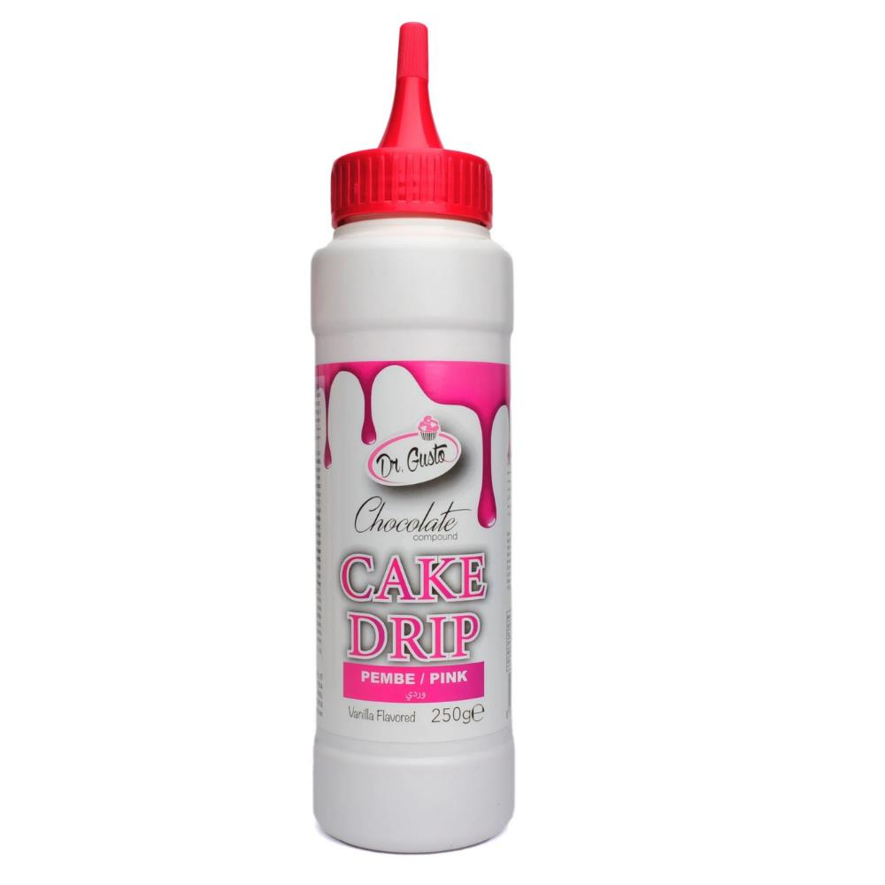 Pembe Cake Drip 250 g – Pasta, Kek ve Tatlı Üzeri Çikolata Kaplama Sosu