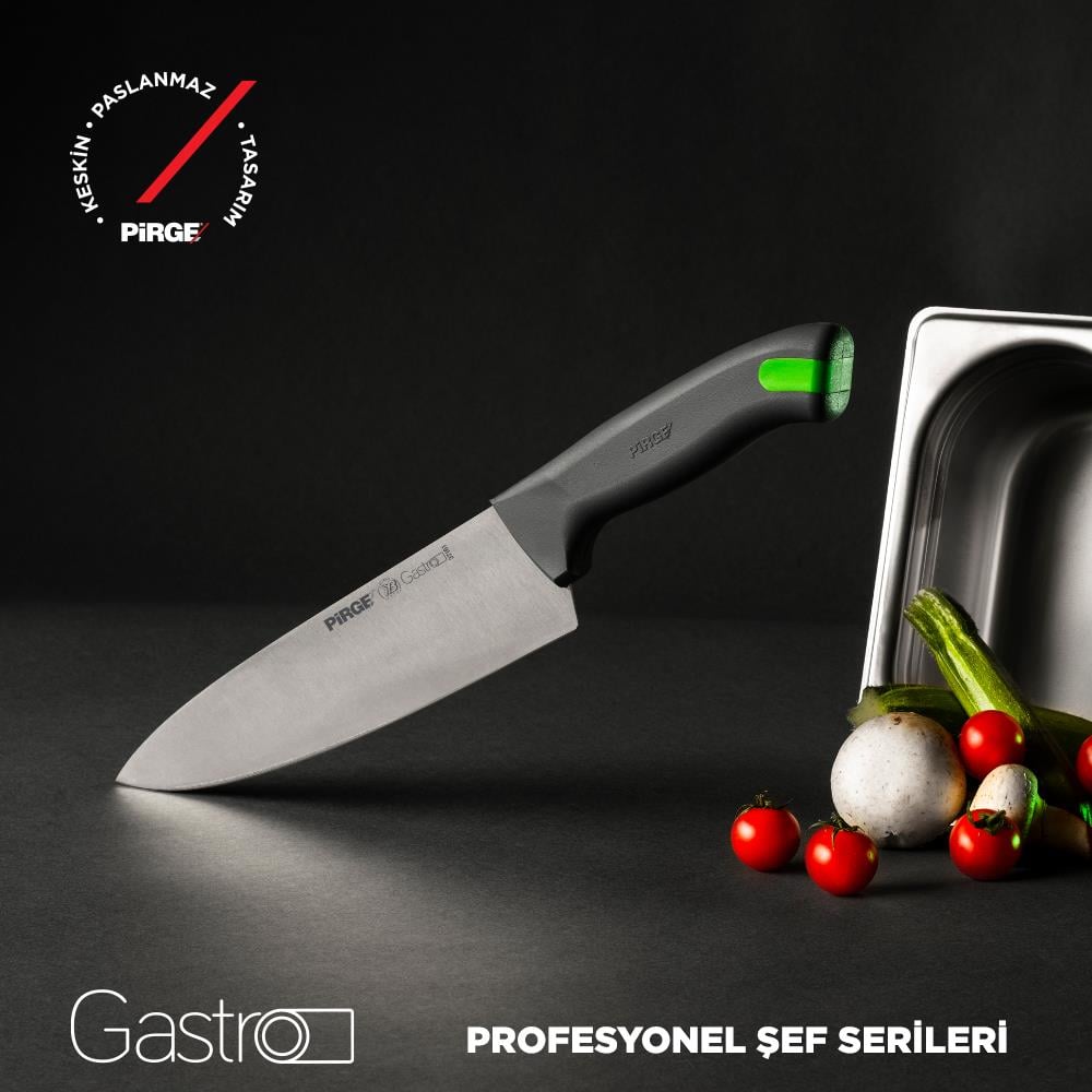 Pirge  Gastro Santoku Bıçağı Oluklu 17 cm GRİ - 37168
