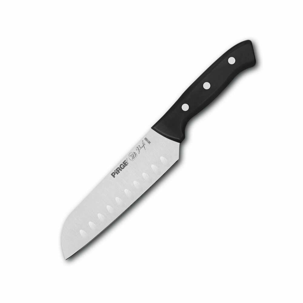 Pirge Profi Santoku Bıçağı Oluklu 17 cm SİYAH - 36168