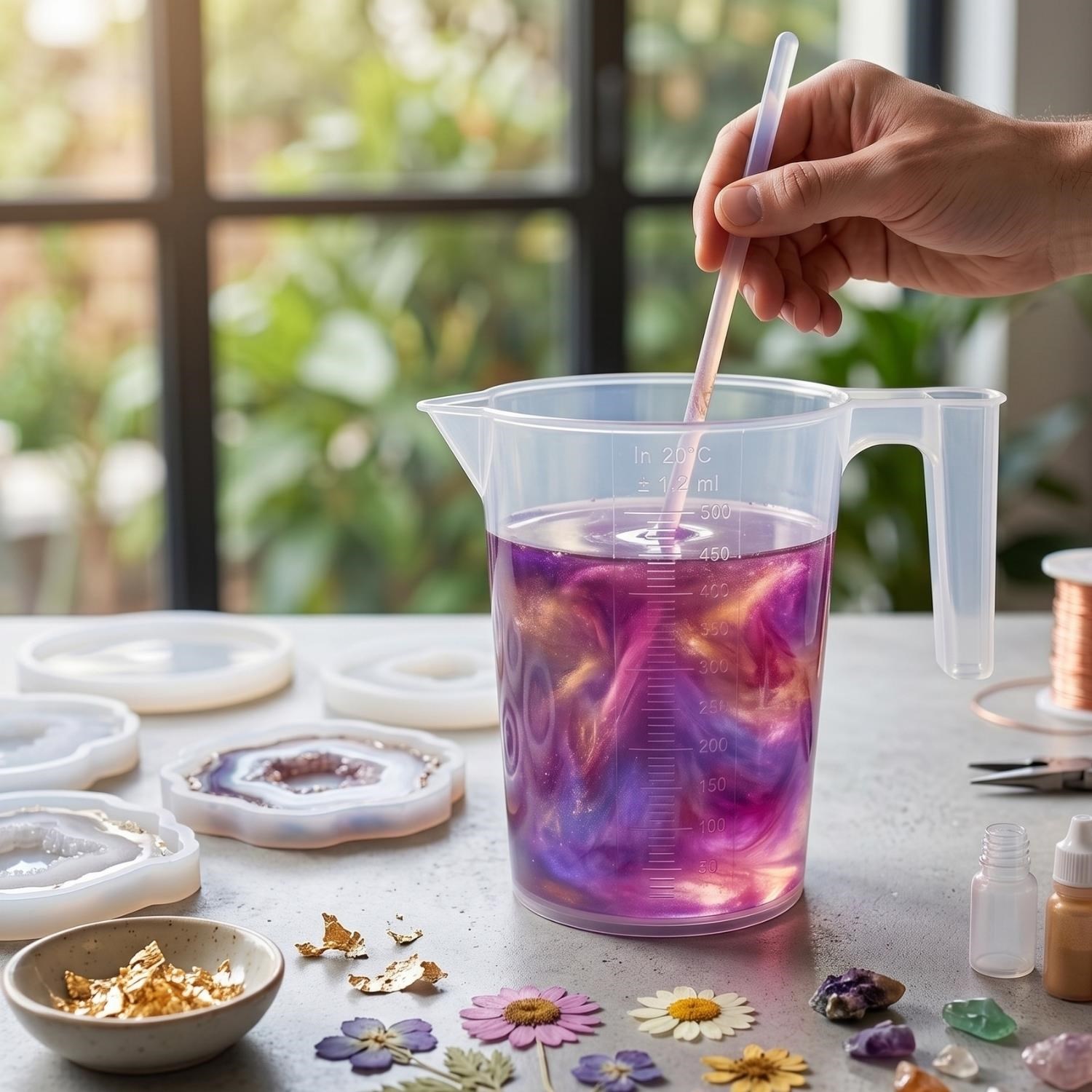 Plastik Kulplu Ölçü Kabı Beher 500 Ml (1/2 Litre)