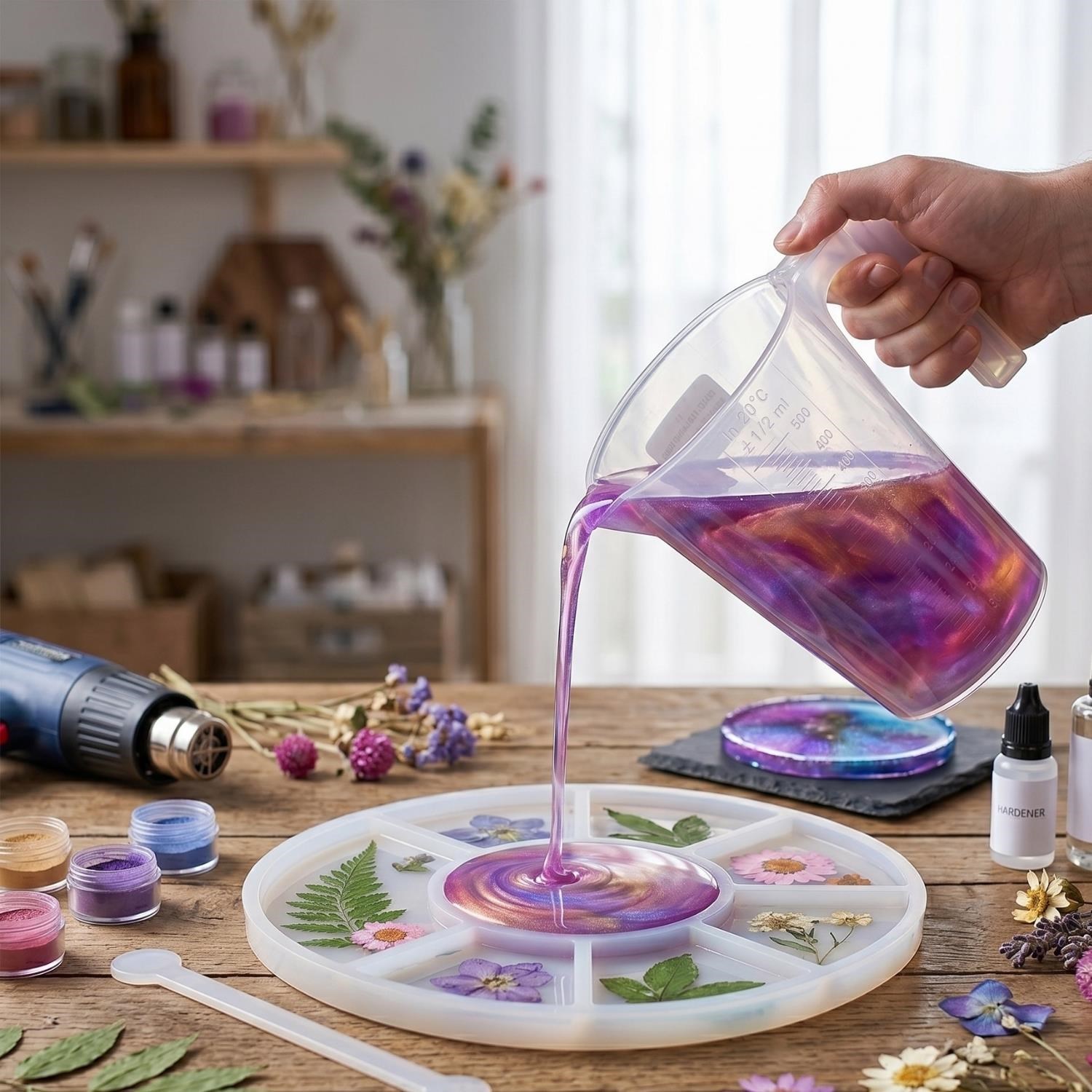 Plastik Kulplu Ölçü Kabı Beher 500 Ml (1/2 Litre)
