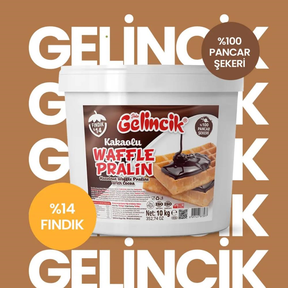 Pralin Waffle Sosu 10 Kg – Waffle, Krep ve Tatlılar İçin Profesyonel Sos