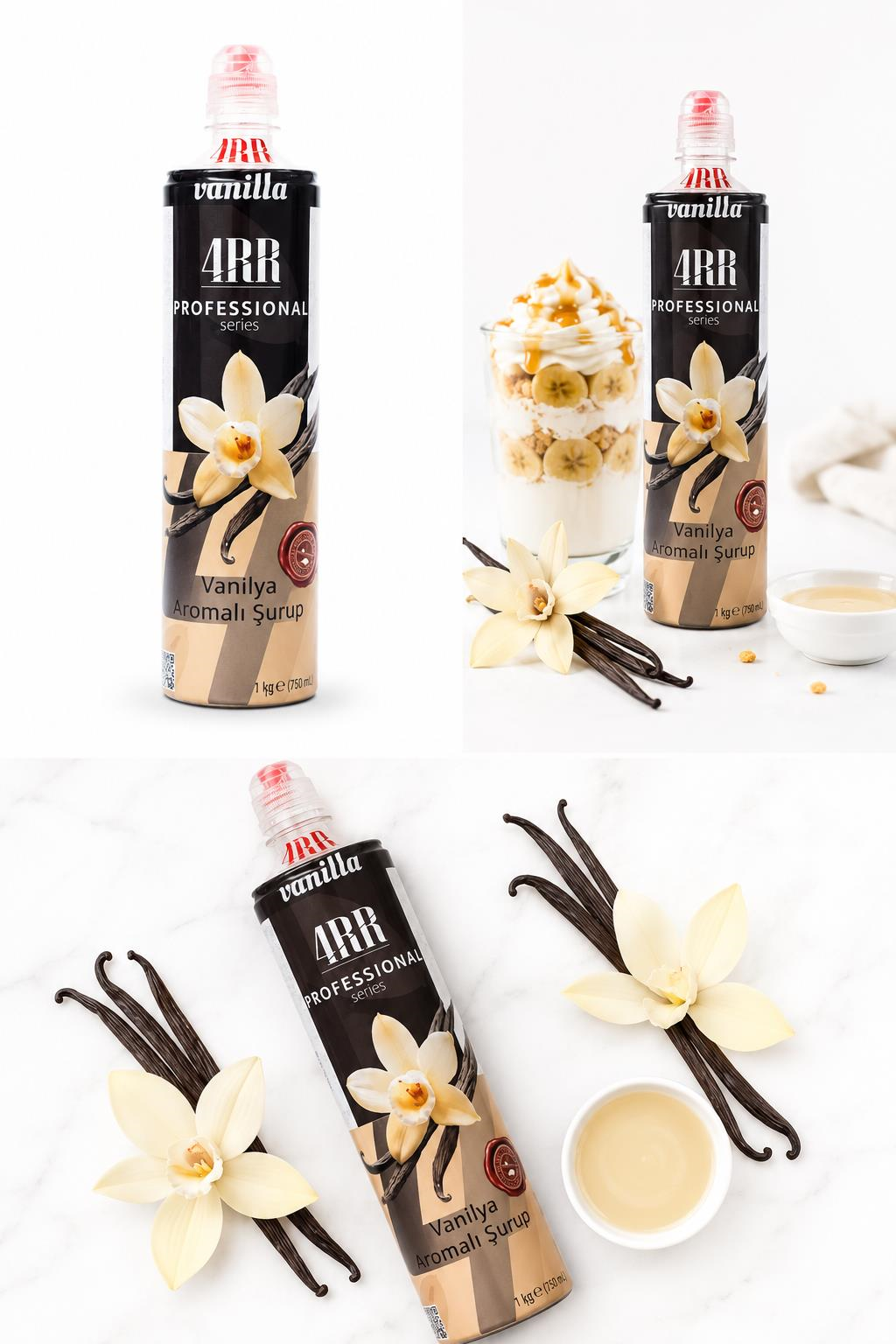 4RRRR Vanilya Aromalı Şurup 750 ml