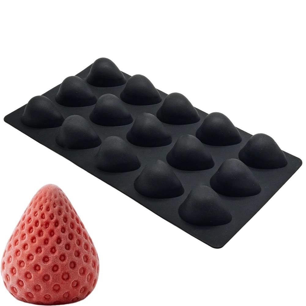 Silikon Mini Meyveli Dondurma Kalıbı Çilek Şekilli
