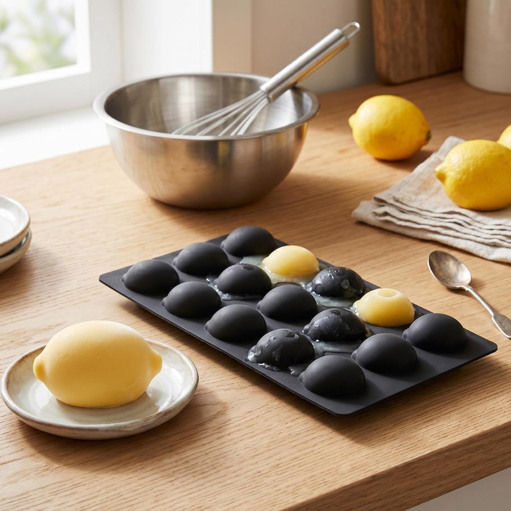 Silikon Mini Meyveli Dondurma Kalıbı Limon Şekilli