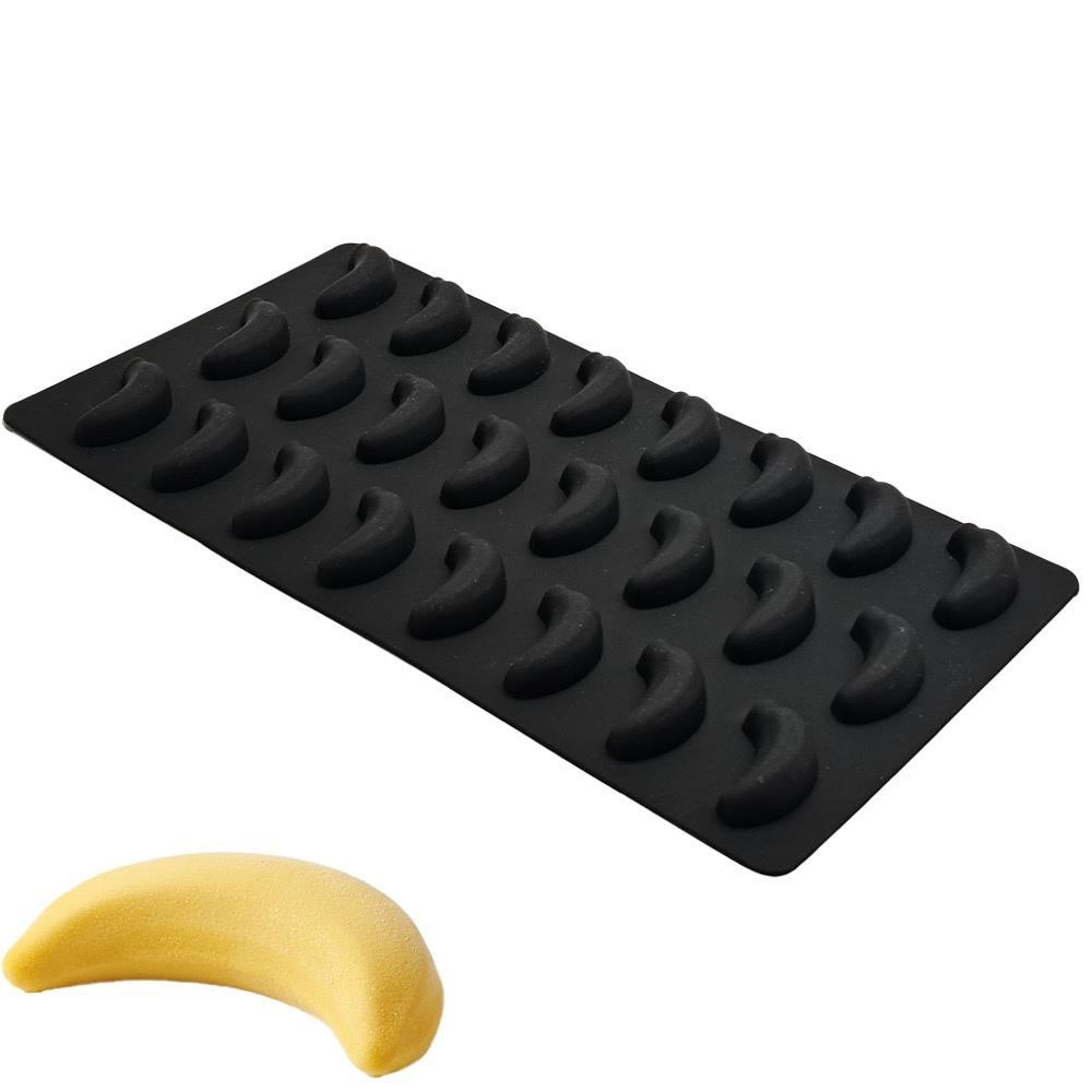 Silikon Mini Meyveli Dondurma Kalıbı Muz Şekilli