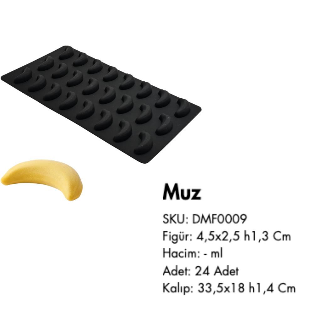 Silikon Mini Meyveli Dondurma Kalıbı Muz Şekilli