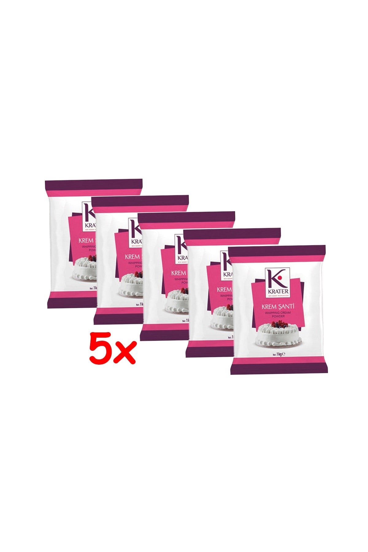 KraterToz Krem Şanti 1kg. 5'li