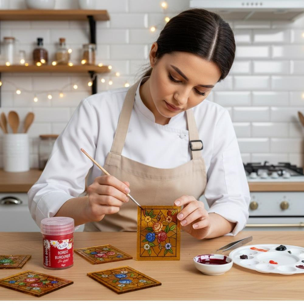 Yenilebilir Şeker Hamuru Figür ve Çiçek Boyası Seti – 7 Renk (5 Gr x 7 Adet)