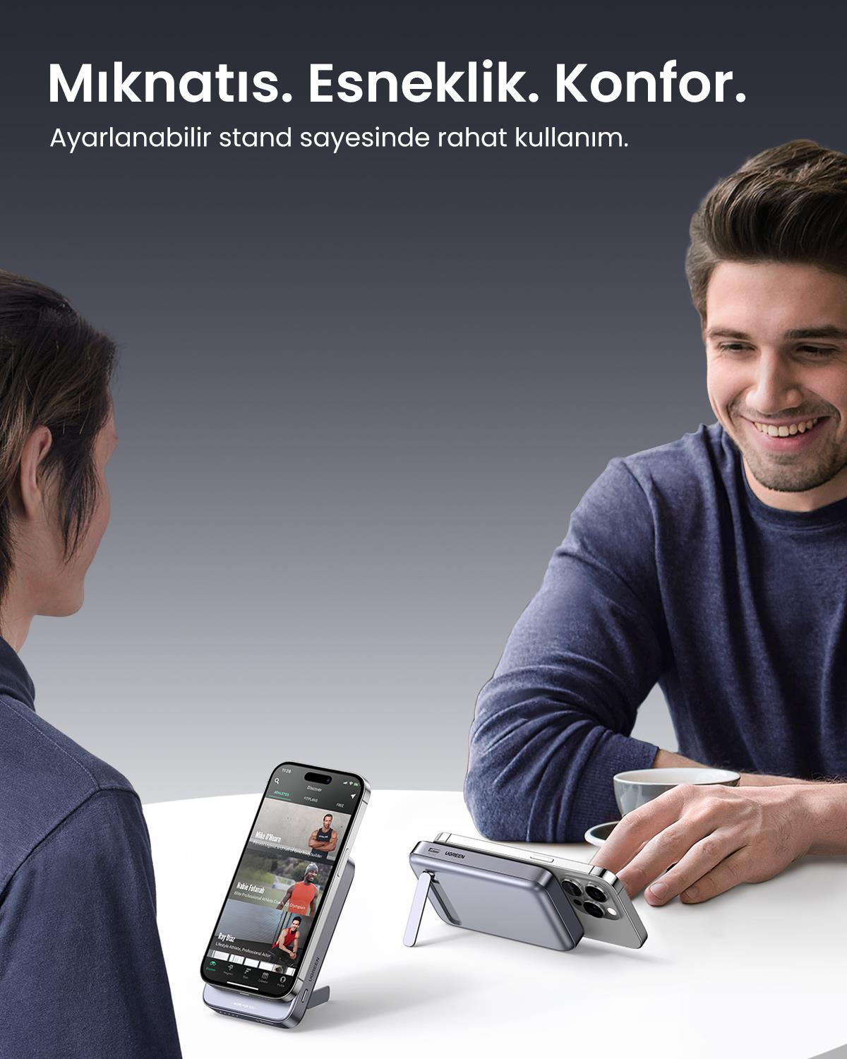 UGREEN 10.000 mAh 22,5W Magsafe Wireless Standlı