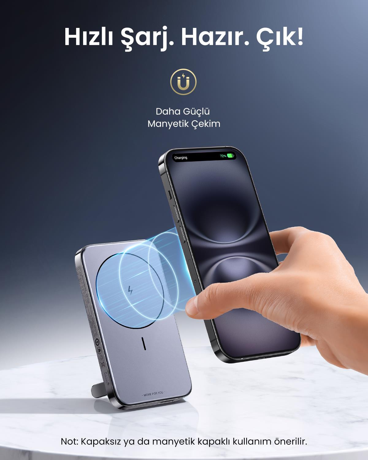 UGREEN 10.000 mAh 22,5W Magsafe Wireless Standlı