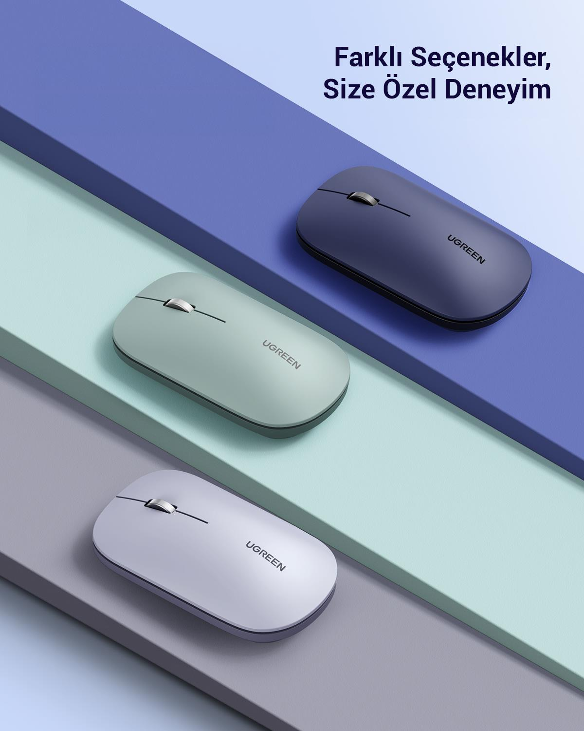 UGREEN 2.4Ghz Sessiz Tuşlu Kablosuz Optik Mouse
