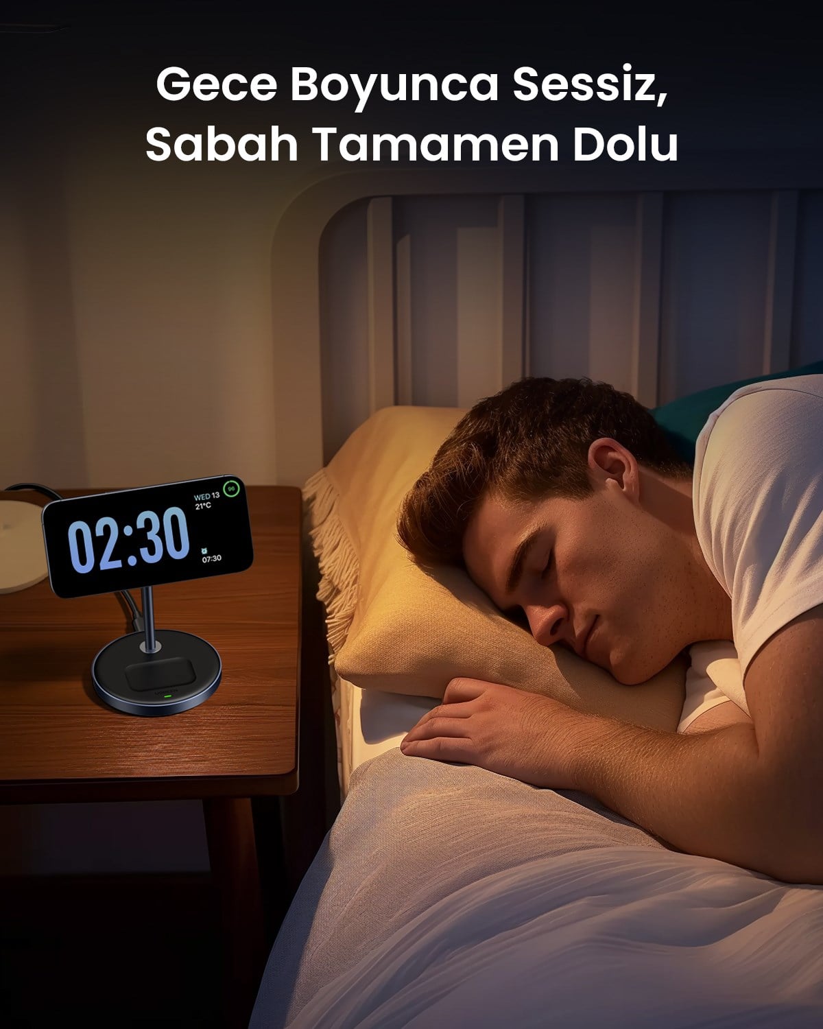UGREEN 2-in-1 20W MagSafe Telefon Standı Kablosuz Wireless Şarj Özellikli, 90668