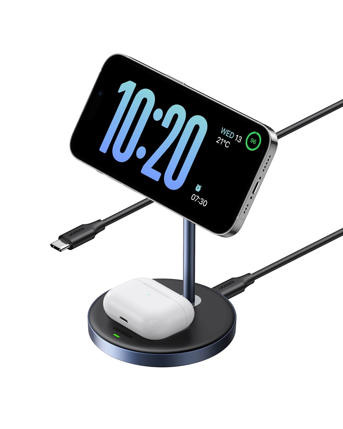 UGREEN 2-in-1 20W MagSafe Telefon Standı Kablosuz Wireless Şarj Özellikli, 90668