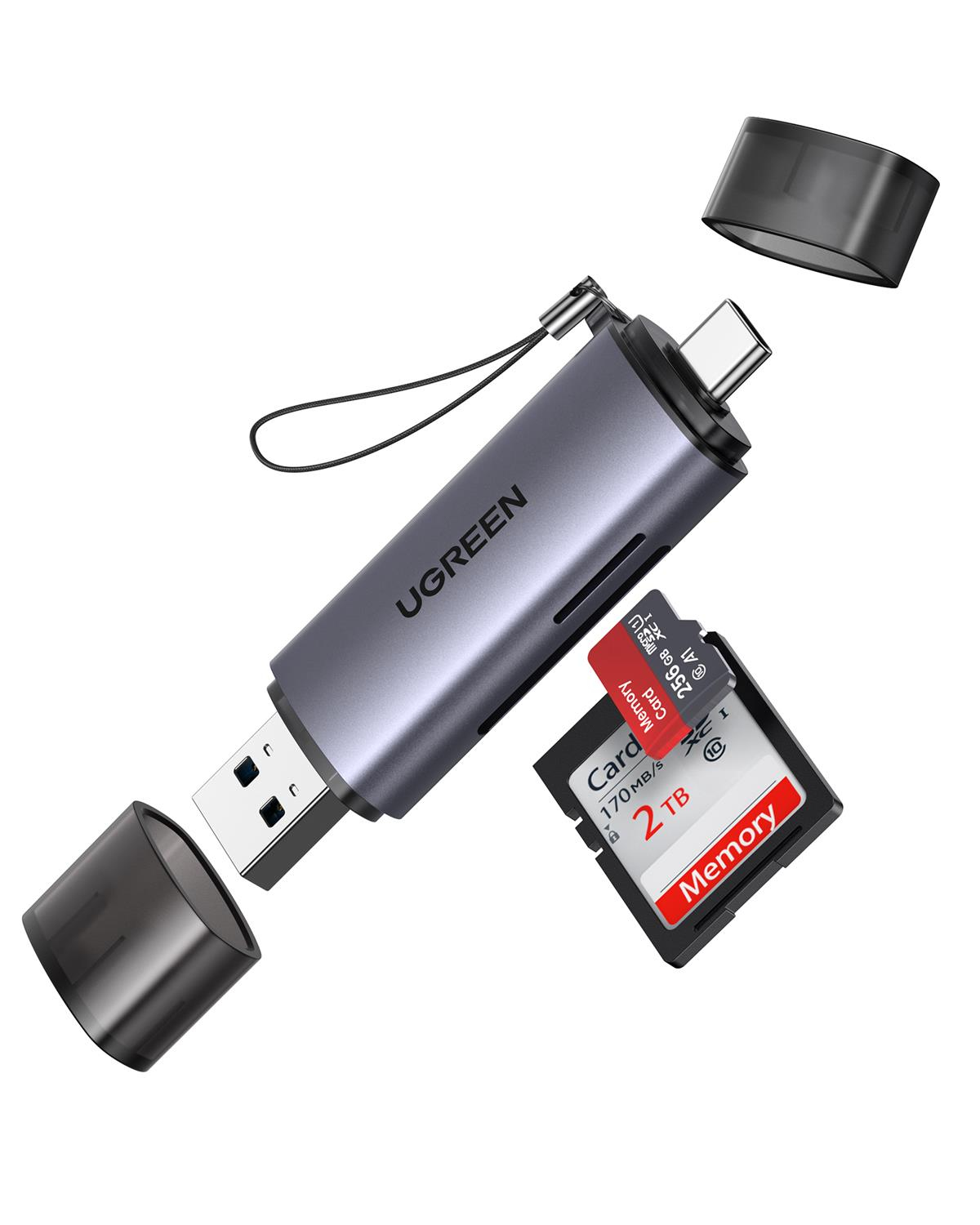 UGREEN 2-in-1 USB-C, USB-A SD, TF OTG Kart Okuyucu