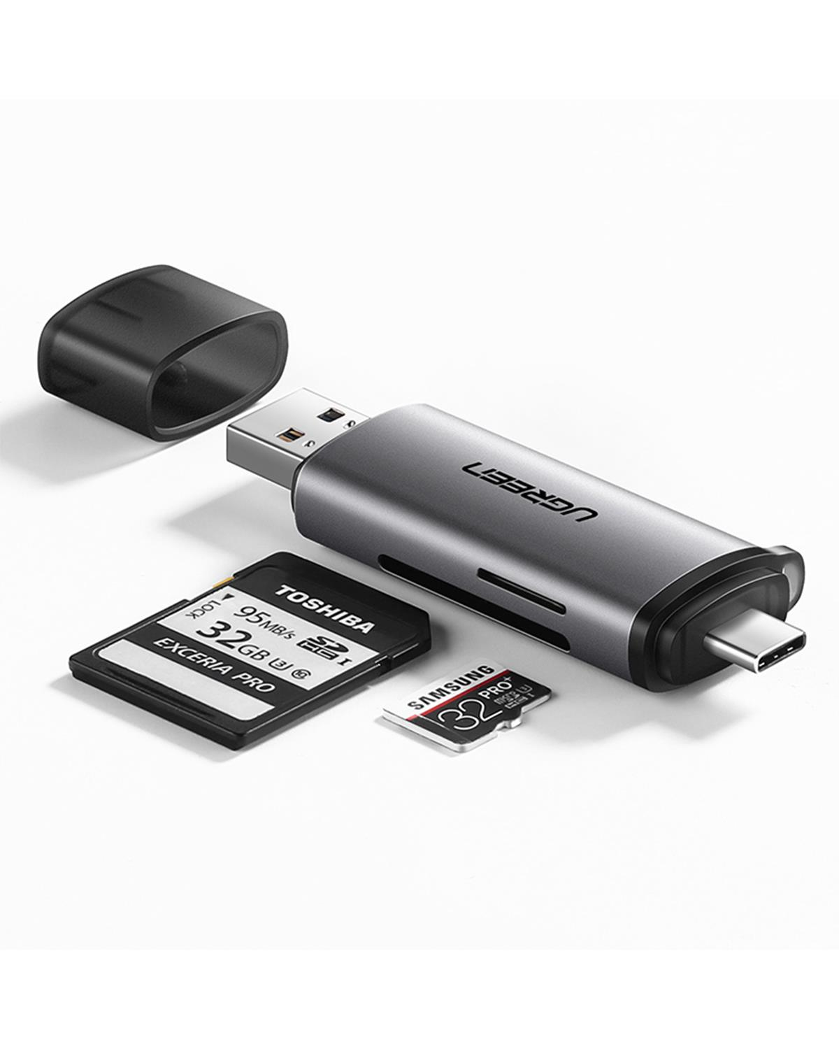 UGREEN 2-in-1 USB-C, USB-A SD, TF OTG Kart Okuyucu