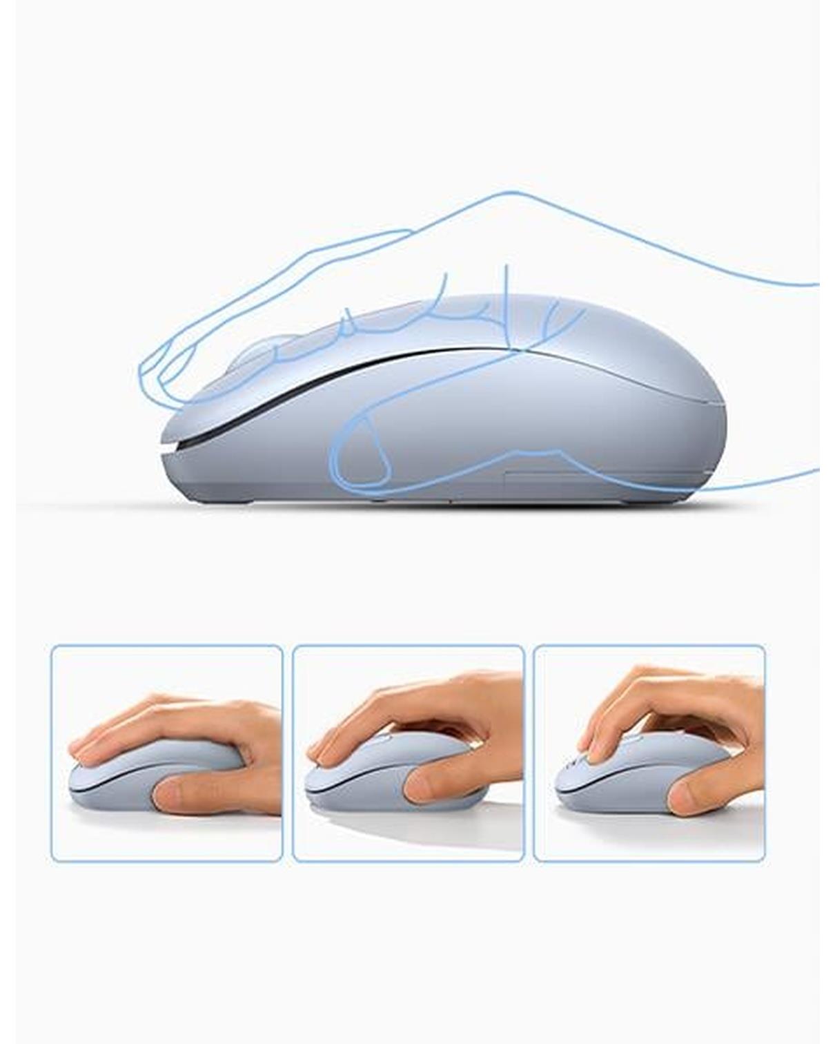 UGREEN 2400DPI 2.4Ghz Wireless Kablosuz Sessiz Mouse Mavi, 90671