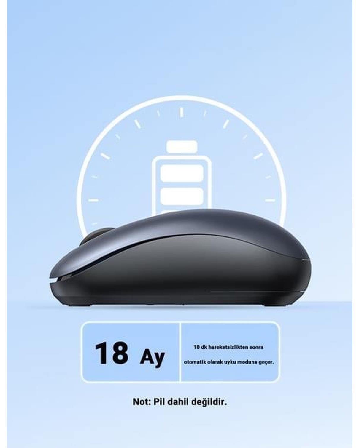 UGREEN 2400DPI 2.4Ghz Wireless Kablosuz Sessiz Mouse Gece Mavisi, 90550