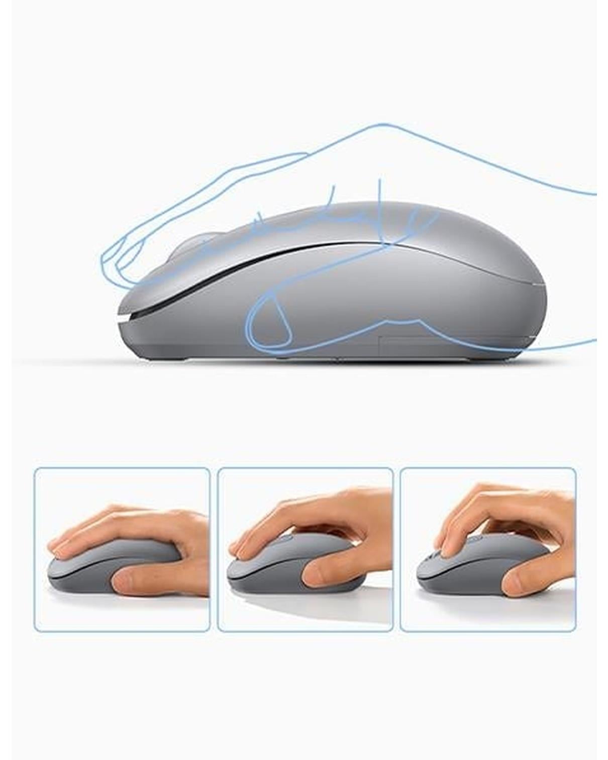 UGREEN 2400DPI 2.4Ghz Wireless Kablosuz Sessiz Mouse Gri, 90669