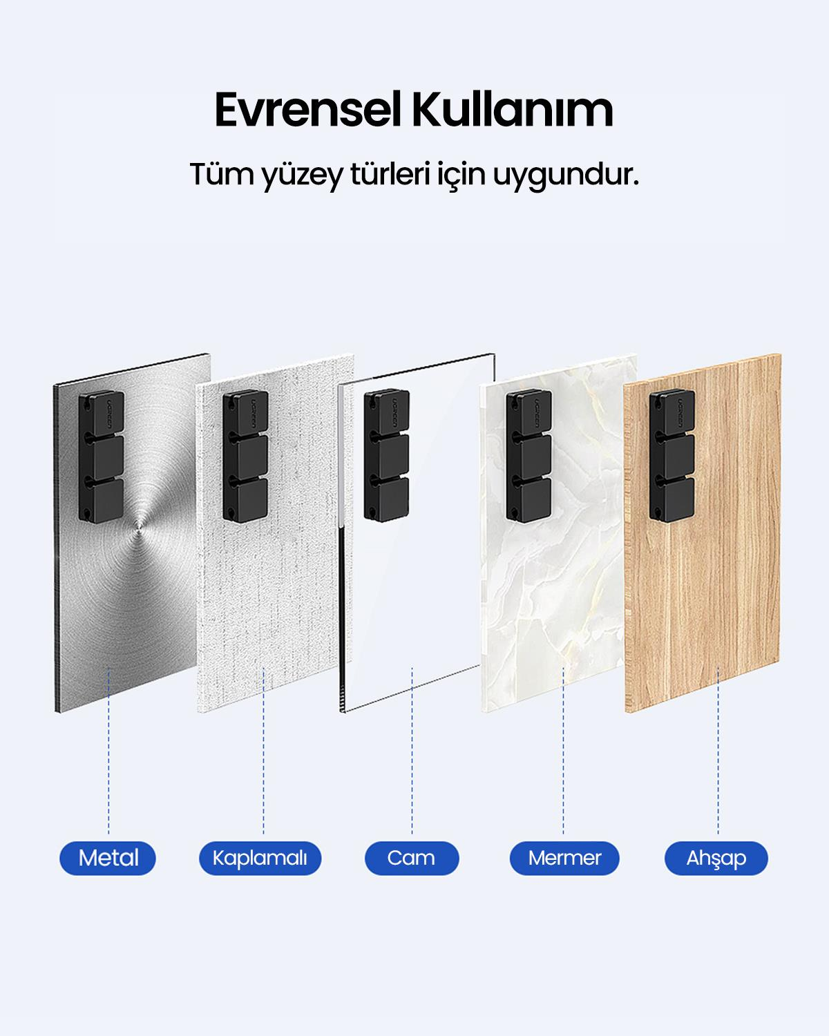 Ugreen 3 +1 Kanallı Silikon Kablo Düzenleyici Orga